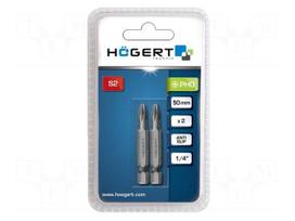 Screwdriver bit | Phillips | PH0 | Overall len: 50mm | 2pcs.