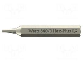 Screwdriver bit | Hex Plus key | HEX 0.9mm | 840/0 Micro