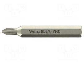 Screwdriver bit | Phillips Recess® | PH0 | 851/0 Micro