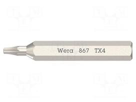 Screwdriver bit | Torx® | TX4 | 867/0 Micro | Socket size: 4mm