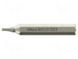 Screwdriver bit | Torx® | TX3 | 867/0 Micro | Socket size: 4mm