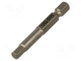 Screwdriver bit | hex key | HEX 5mm | 1/4" | Overall len: 50mm
