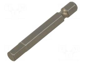Screwdriver bit | hex key | HEX 6mm | 1/4" | Overall len: 50mm