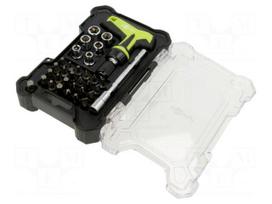 Tools set: screwdriver bits | plastic cassette | 30pcs.