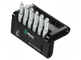 Tools set: screwdriver bits | plastic box | square | 1/4" | 6pcs.