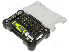 Tools set: screwdriver bits | plastic cassette | 43pcs.