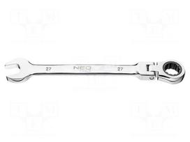 Wrench: combination spanner | rattle,with joint | 27mm | L: 312mm