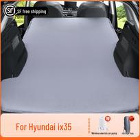 Pripučiamas automobilio čiužinys Hyundai ix35: Miego kilimėlis galinei sėdynei ir kelionės būtinybė Elegant Gray Flocked No Pillow with Pump