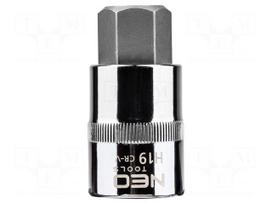 Socket: hex key-bit | HEX 19mm | 1/2" | Socket bit length: 55mm