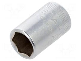 Socket: 6-angles | socket spanner | 10mm | 1/4" | steel | chromium