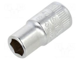 Socket: 6-angles | socket spanner | 6mm | 1/4" | steel | chromium