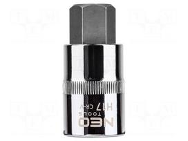 Socket: hex key-bit | HEX 17mm | 1/2" | Socket bit length: 55mm