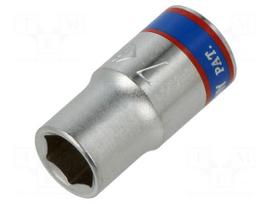 Socket: 6-angles | socket spanner | HEX 7mm | 1/4" | short