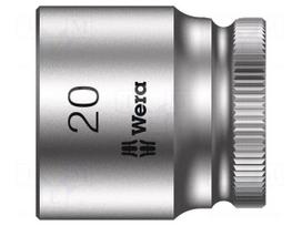 Socket: 6-angles | socket spanner | HEX 20mm | 3/8" | Zyklop