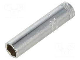 Socket: 6-angles | socket spanner | 8mm | 1/4" | steel | 40L | chromium