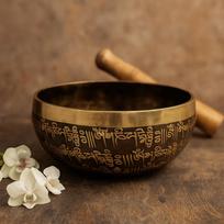 Tibetan Singing Bowl 16cm Mantra Healing Engraved