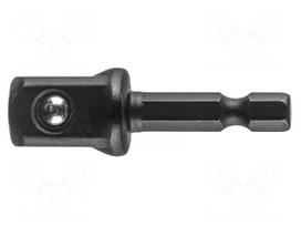 Adapter | hexagonal | 1/4" | square | 1/2" | impact | socket
