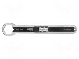Wrench: adjustable | box | Chrom-vanadium steel | double-sided
