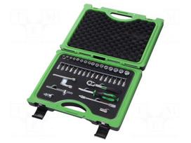Socket-set | 6-angles,hex key,Phillips,Torx® | 1/4" | 40pcs.