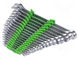 Wrench: combination spanner-set | Chrom-vanadium steel | 17pcs.