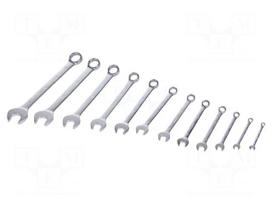 Wrench: combination spanner-set | Chrom-vanadium steel | 12pcs.