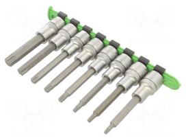 Socket: Torx®-bit-set | Chrom-vanadium steel | 1/2" | 8pcs.