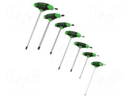 Wrench: hex key-set | Holder: T | 7pcs.