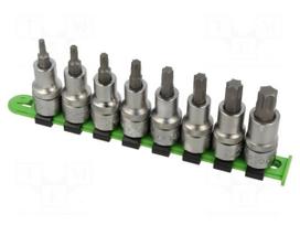 Socket: Torx®-bit-set | Chrom-vanadium steel | 1/2" | 8pcs.