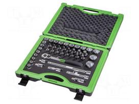 Socket-set | 6-angles,hex key,socket spanner,Torx® | 1/2" | 43pcs.