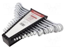 Wrench: combination spanner-set | double-sided | Plating: chromium