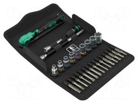 Wrench: socket spanner | 6-angles | 1/4" | Zyklop Comfort | 28pcs.