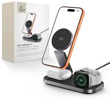 charger PowerNeed charger bezprzewodowa Tech-Protect A52 3in1 Magnetic MagSafe Wireless Charger 25W Qi2.2 Black | THP5559 | 5906302323807