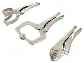 Tools set: pliers | for profiles,Morse's,locking | 3pcs.
