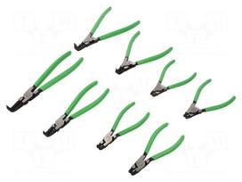 Tools set: pliers | for circlip | bent | Ring: internal,external
