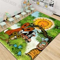 Various Sizes The Little Mole Cartoon Print Rug Carpets for Bedroom Living Room Sofa Mat Door Mat Dressing Room Rugs for Gifts 40cm x 60cm