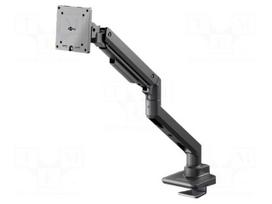 Holder: desktop | monitor,TV | black | 20kg | 75x75mm,100x100mm