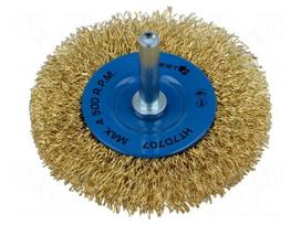 Wheel brush | 75mm | brass | plunger