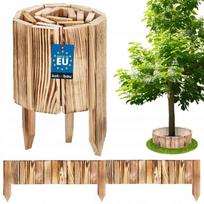 Bordure de jardin - KOTARBAU® - Bois de pin - 10 x 110 cm - Couleur brûlé - Installation facile
