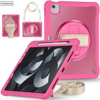 For IPad Air 4 5 10.9 Mini 6 Pro 11 12.9 13 Inch M2 M4 2022 2024 Tablet Case Rotating Hand Strap Stand Shockproof PC Armor Cover IPad Mini6 8.3 inch