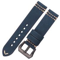 Watchbands Genuine Leather Watch Band Strap 20mm 22mm 24mm Black Brown Blue Yellow Women Men Cowhide Bracelet Accessories 18mm