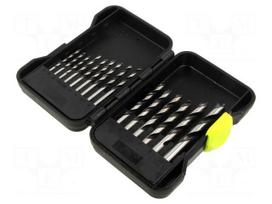 Drill set | for wood | plastic cassette | Features: self-centering