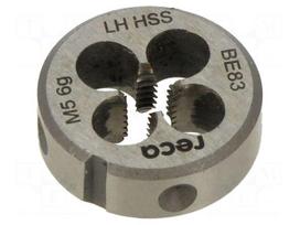Threading die | M5 | 0.8 | Ø: 20mm | Thk: 7mm | high speed steel | steel