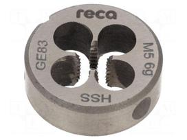 Threading die | M5 | 0.8 | Ø: 20mm | Thk: 7mm | high speed steel