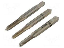 Tap-set | M5 | 0.8 | L: 50mm | Holder: square,hand | 4.9mm | 3pcs.