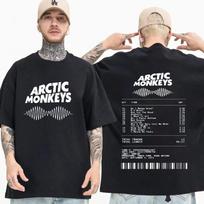 Retro Arctic Monkeys Album Tour Double Sided Graphic T Shirt Men Women Hip Hop Punk Rock Tshirt Casual Cotton Oversized Tshirts M
