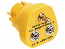 Earthing plug | ESD | yellow | 1MΩ