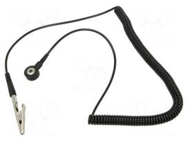 Connection cable | ESD,coiled | black | 1MΩ | 3m