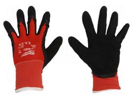 Protective gloves | Size: 10,XL | black/red | Resistance to: cutting