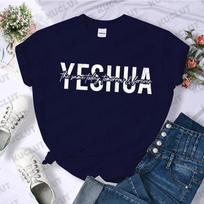 Yeshua Printed T Shirt Women Casual Fashion Tshirt Loose Short Sleeve Christian Religious Bible Verse Aesthetics Tshirt Tops S