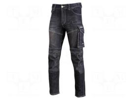 Dungarees | Size: XXL | black | slim-fit | 340g/m2